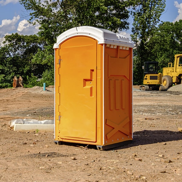 how often are the porta potties cleaned and serviced during a rental period in Logan